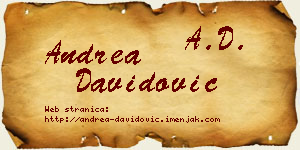 Andrea Davidović vizit kartica